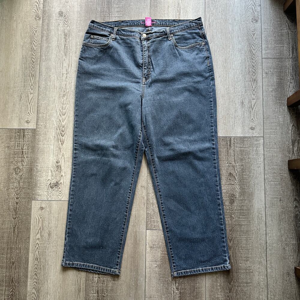 Liz & Me Women's Signature Secret‎ Slimmer Jeans Size 18 WP Straight Leg Cropped